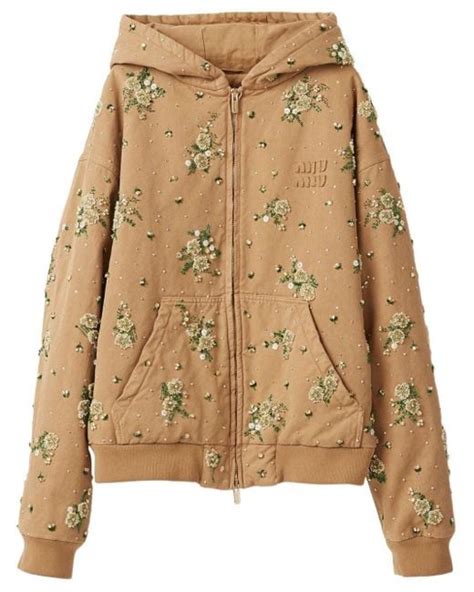 miu miu floral embroidered jacket